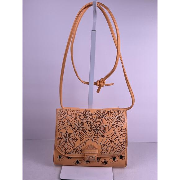 Tinta Handbags - Tinta One-of-a-Kind Hand Painted Upcycled Purse Spiders and Webs Snap Closure